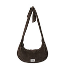 OiOi Corduroy Luna Crossbody - Chocolate Brown