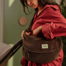 OiOi Corduroy Luna Crossbody - Chocolate Brown