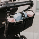 OiOi Diamond Quilt Stroller Organiser/Pram Caddy - Black