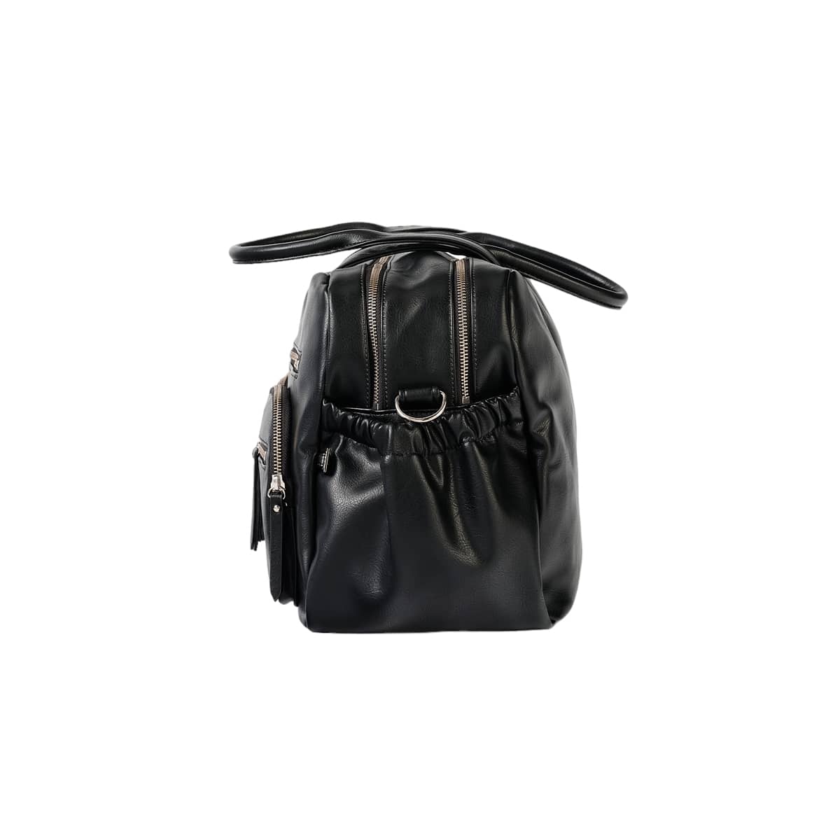 OiOi Faux Leather Carry All Nappy Bag - Black