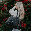 OiOi Faux Leather Carry All Nappy Bag - Black