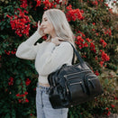 OiOi Faux Leather Carry All Nappy Bag - Black