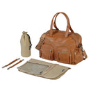 OiOi Faux Leather Carry All Nappy Bag - Tan