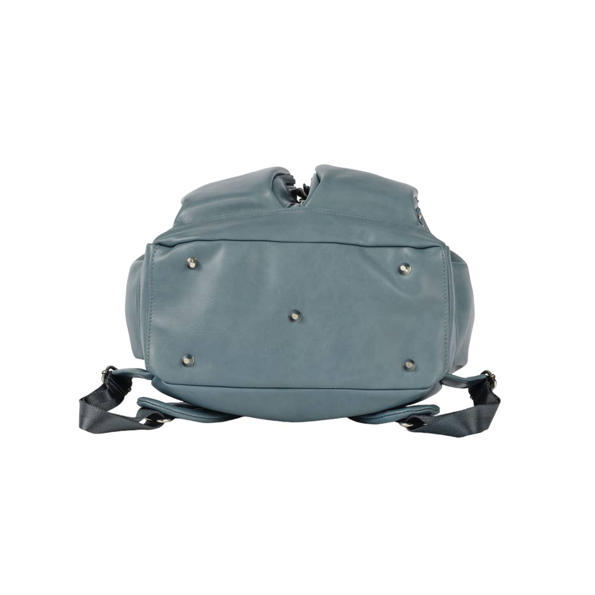OiOi Faux Leather Nappy Backpack - Stone Blue