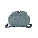 OiOi Faux Leather Nappy Backpack - Stone Blue