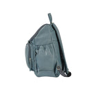 OiOi Faux Leather Nappy Backpack - Stone Blue