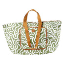 OiOi Fold Up Tote - Green Squiggle