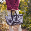 OiOi Fold Up Tote - Houndstooth