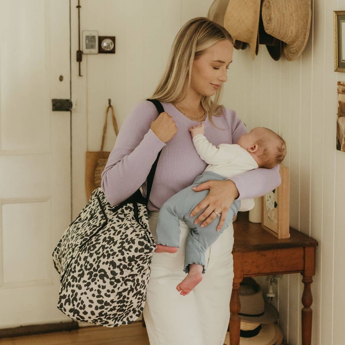 OiOi Fold Up Tote - Leopard