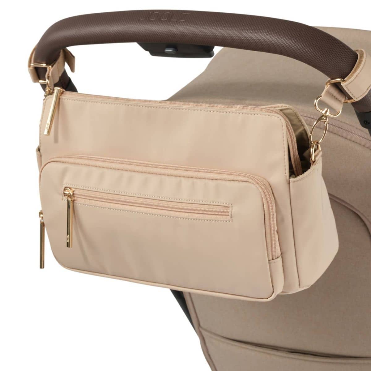 OiOi Multitasker Pram Caddy - Beige Nylon