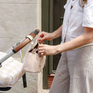 OiOi Multitasker Pram Caddy - Beige Nylon