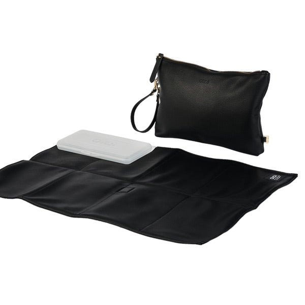 OiOi Nappy Pouch - Black Dimple