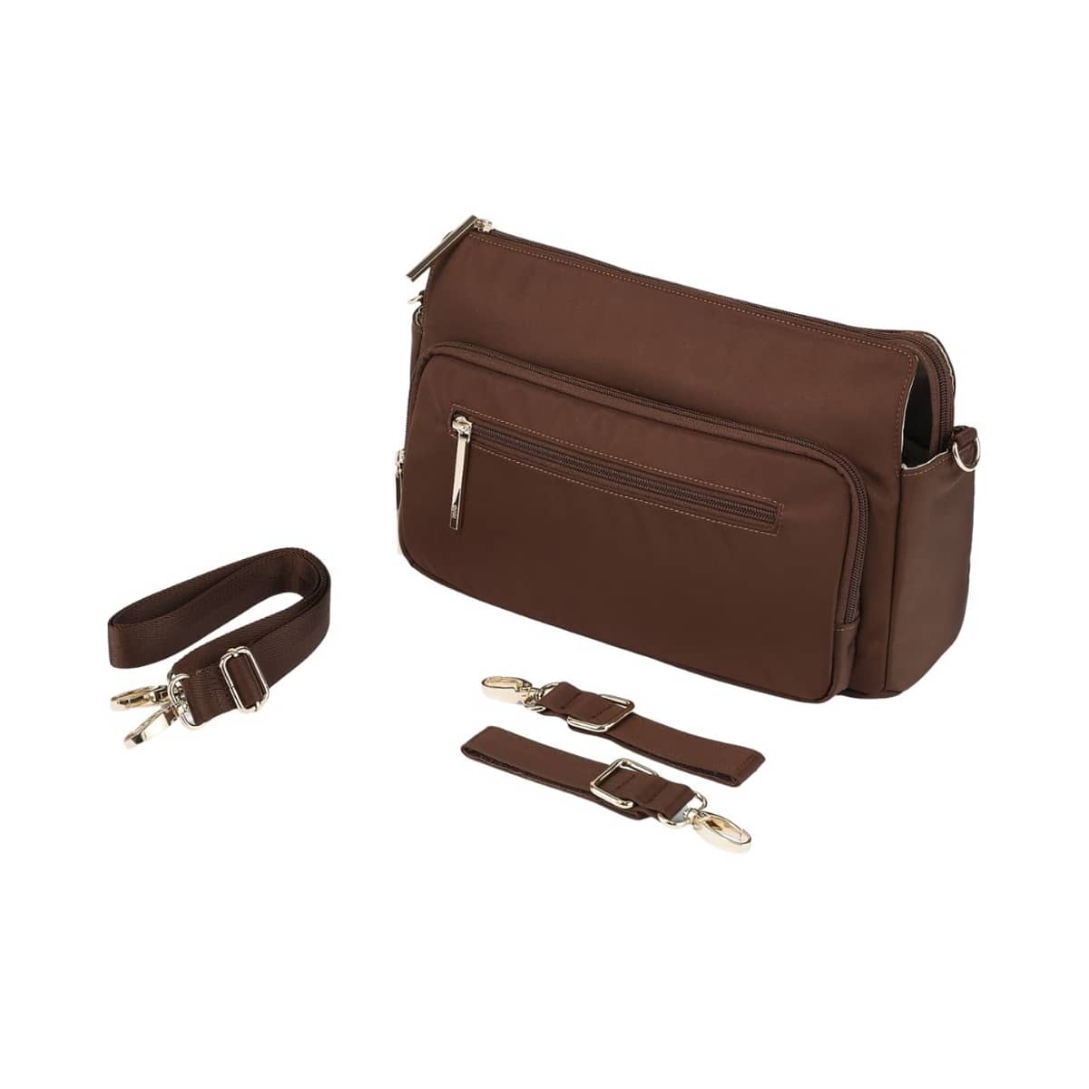 OiOi Multitasker Pram Caddy - Chocolate Nylon