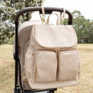 OiOi Signature Nappy Backpack - Beige Nylon