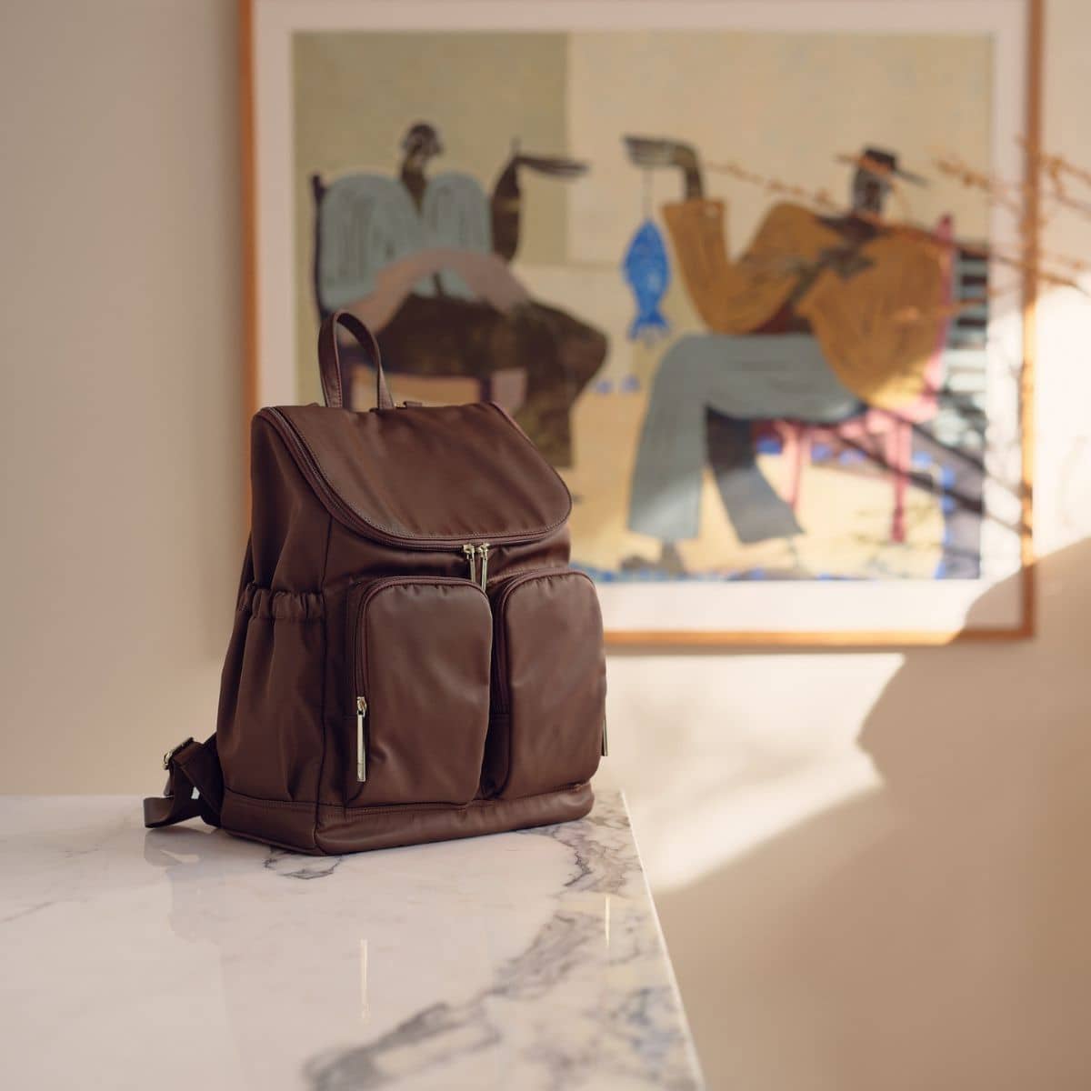 OiOi Signature Nappy Backpack - Chocolate Nylon