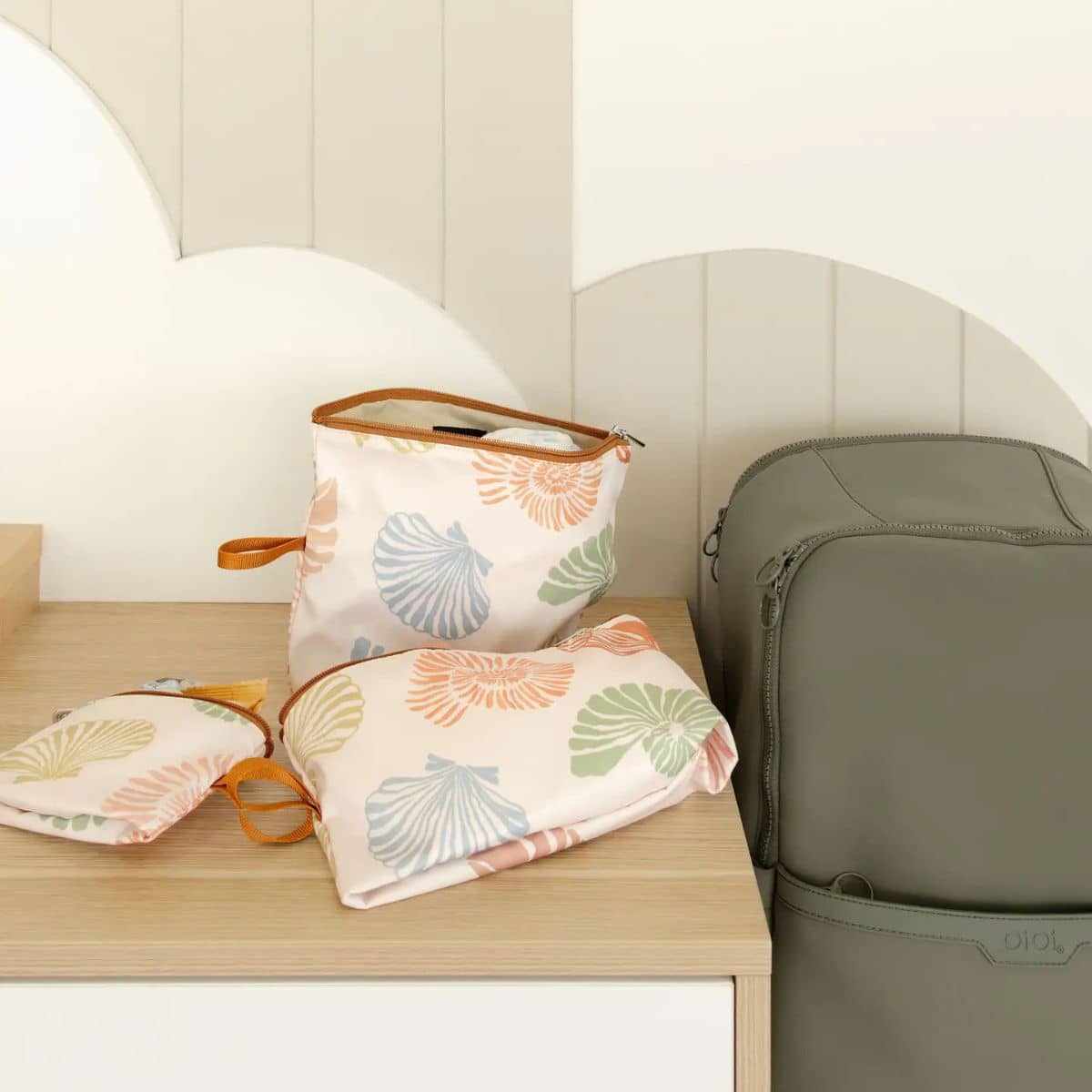 OiOi Packing Pouch Trio - Seashells