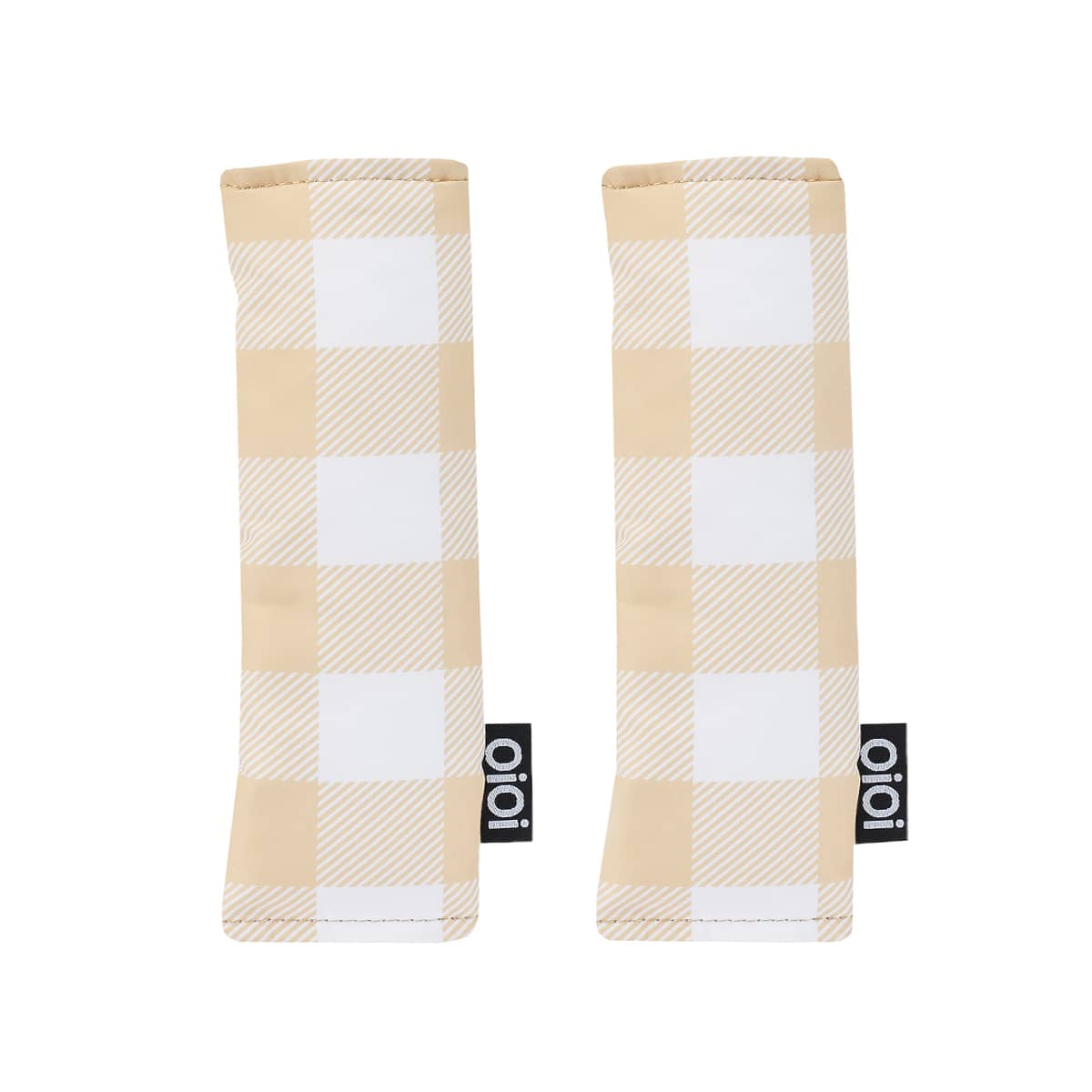 OiOi Reversible Pram Harness Cover Set - Gingham and Cozy Fleece