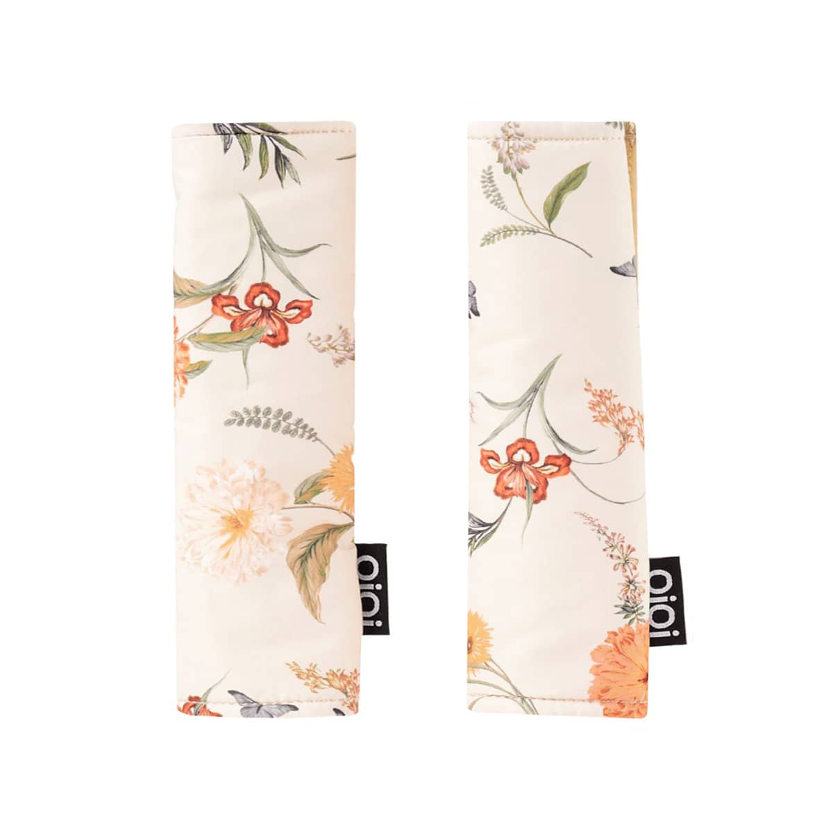 OiOi Reversible Pram Harness Cover Set - Wildflower and Cozy Fleece