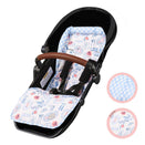 OiOi Reversible Pram Liner - Blue Check / Mediterranean