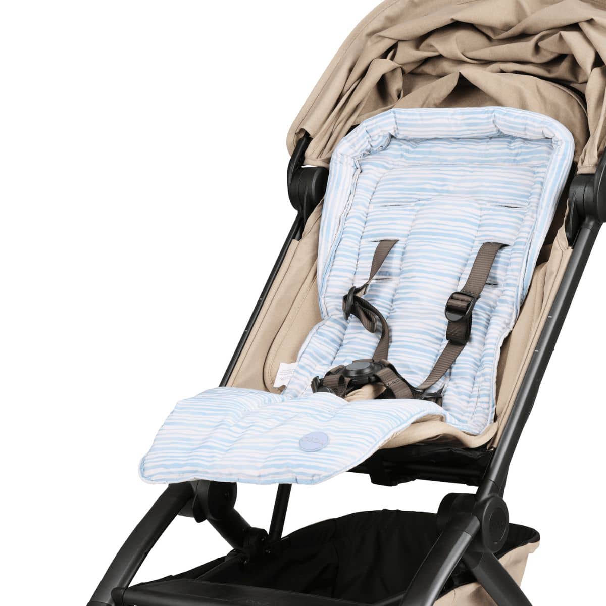 OiOi Reversible Pram Liner - Seashells / Stripe