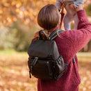 OiOi Vegan Leather Mini Signature Backpack - Black
