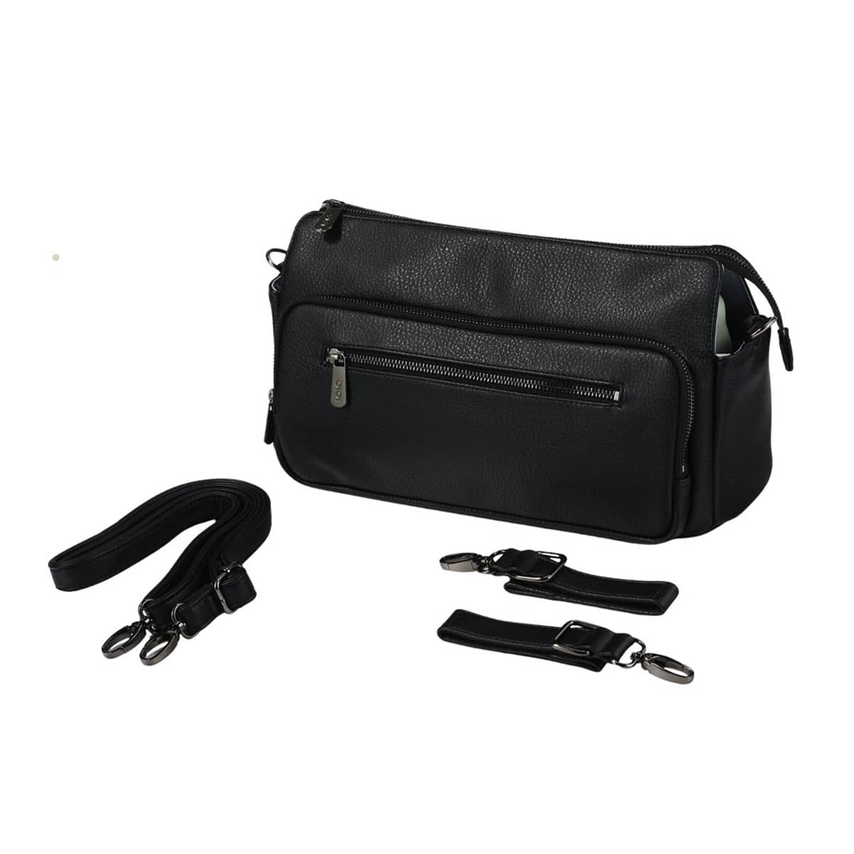 OiOi Vegan Leather Multitasker Pram Caddy 2.0 - Black