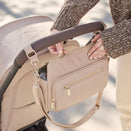 OiOi Vegan Leather Multitasker Pram Caddy - Oat