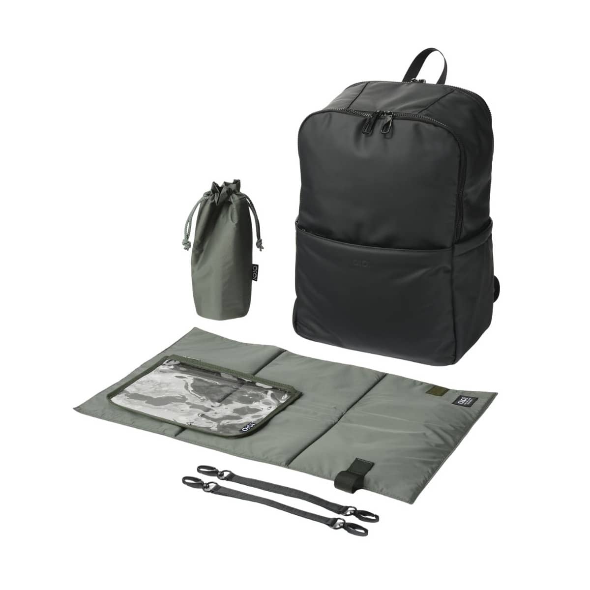 OiOi Weatherproof Multitasker Nappy Backpack - Black