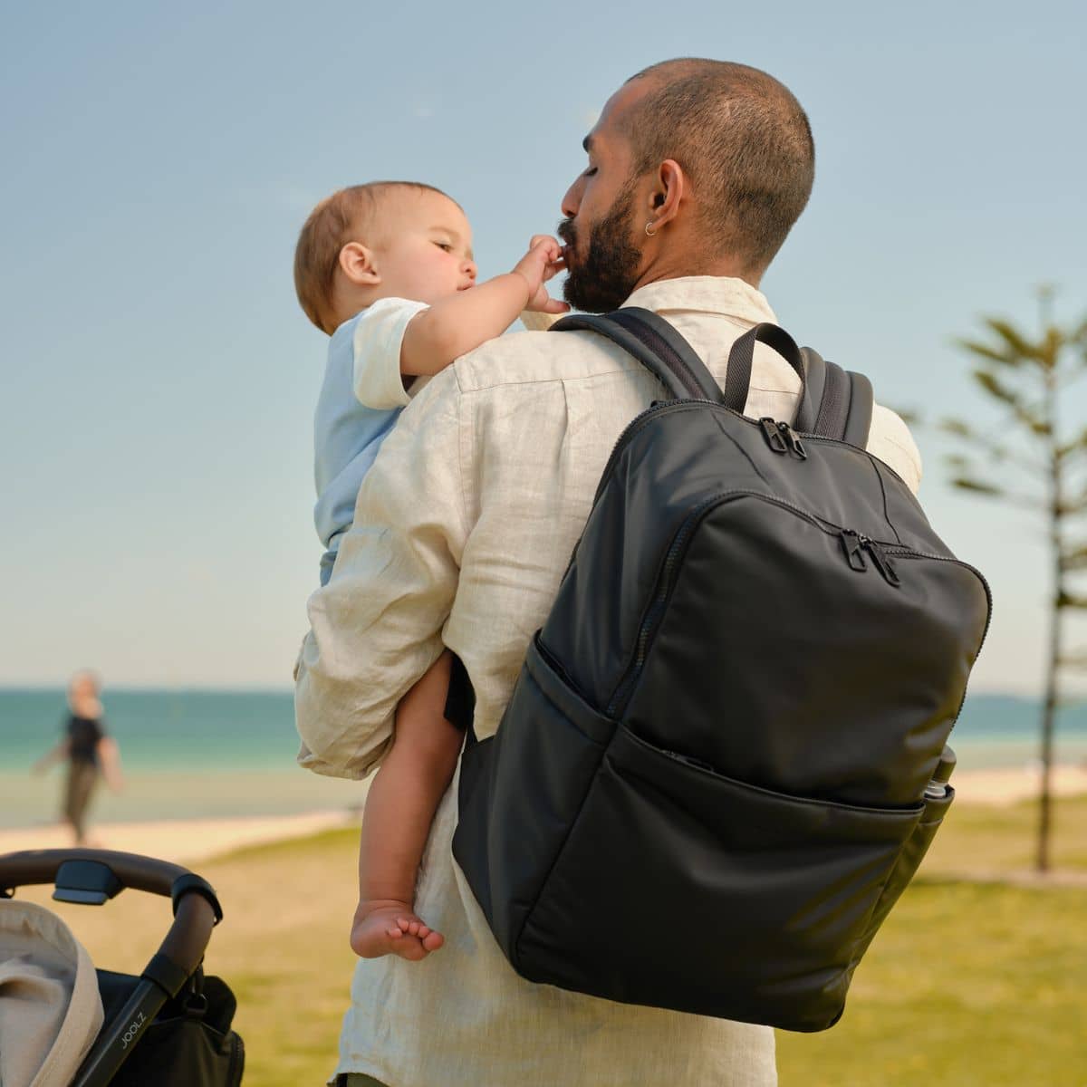 OiOi Weatherproof Multitasker Nappy Backpack - Black