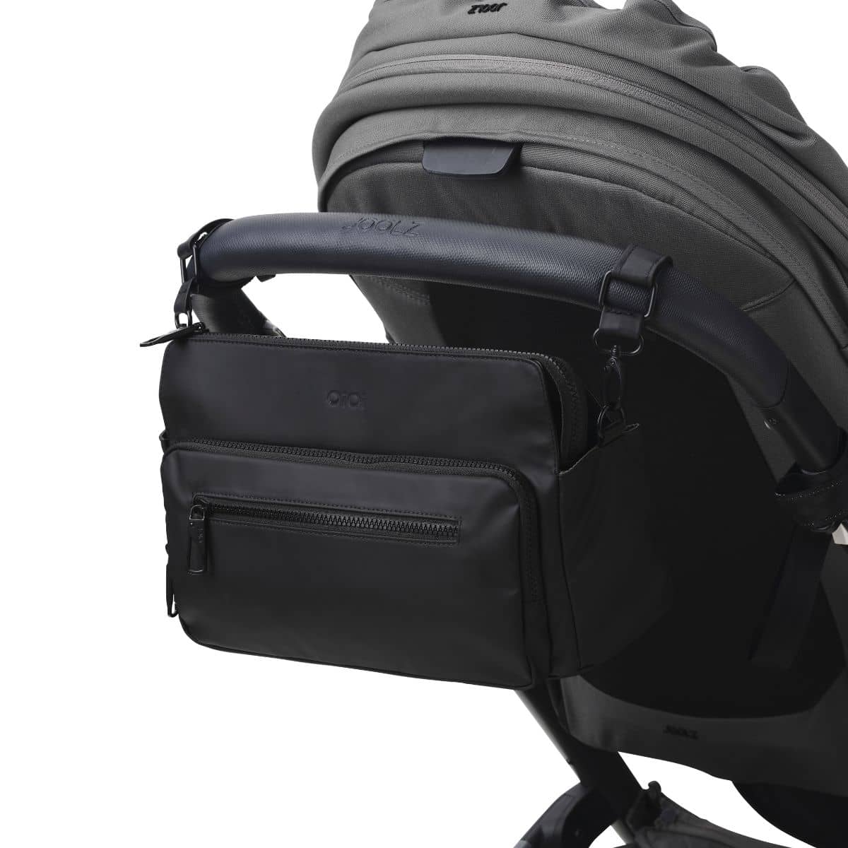 OiOi Weatherproof Multitasker Pram Caddy - Black
