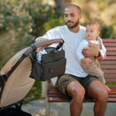 OiOi Weatherproof Multitasker Pram Caddy - Black