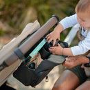 OiOi Weatherproof Multitasker Pram Caddy - Black