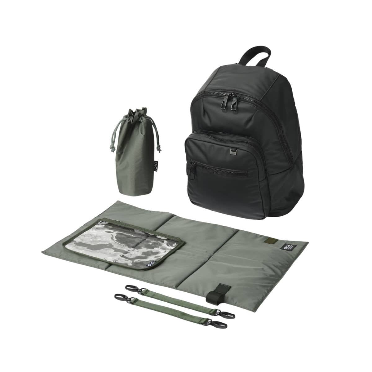 OiOi Weatherproof Traveller Nappy Backpack - Black