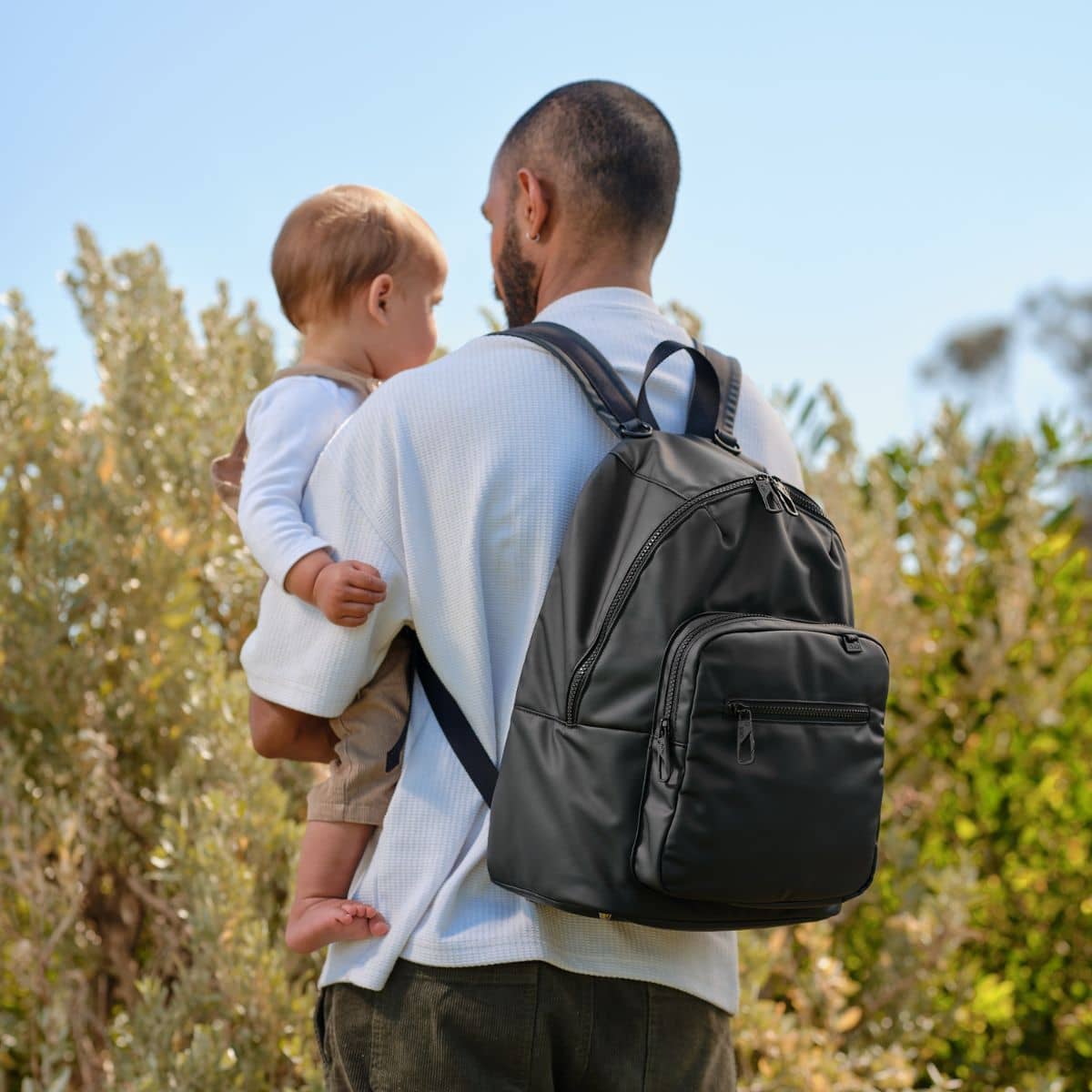 OiOi Weatherproof Traveller Nappy Backpack - Black