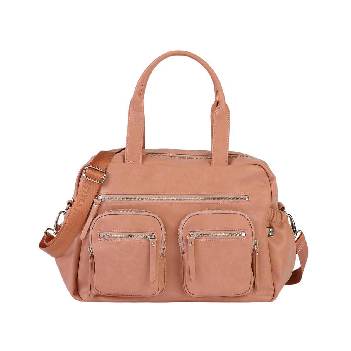 OiOi Faux Leather Carry All Nappy Bag - Dusty Rose