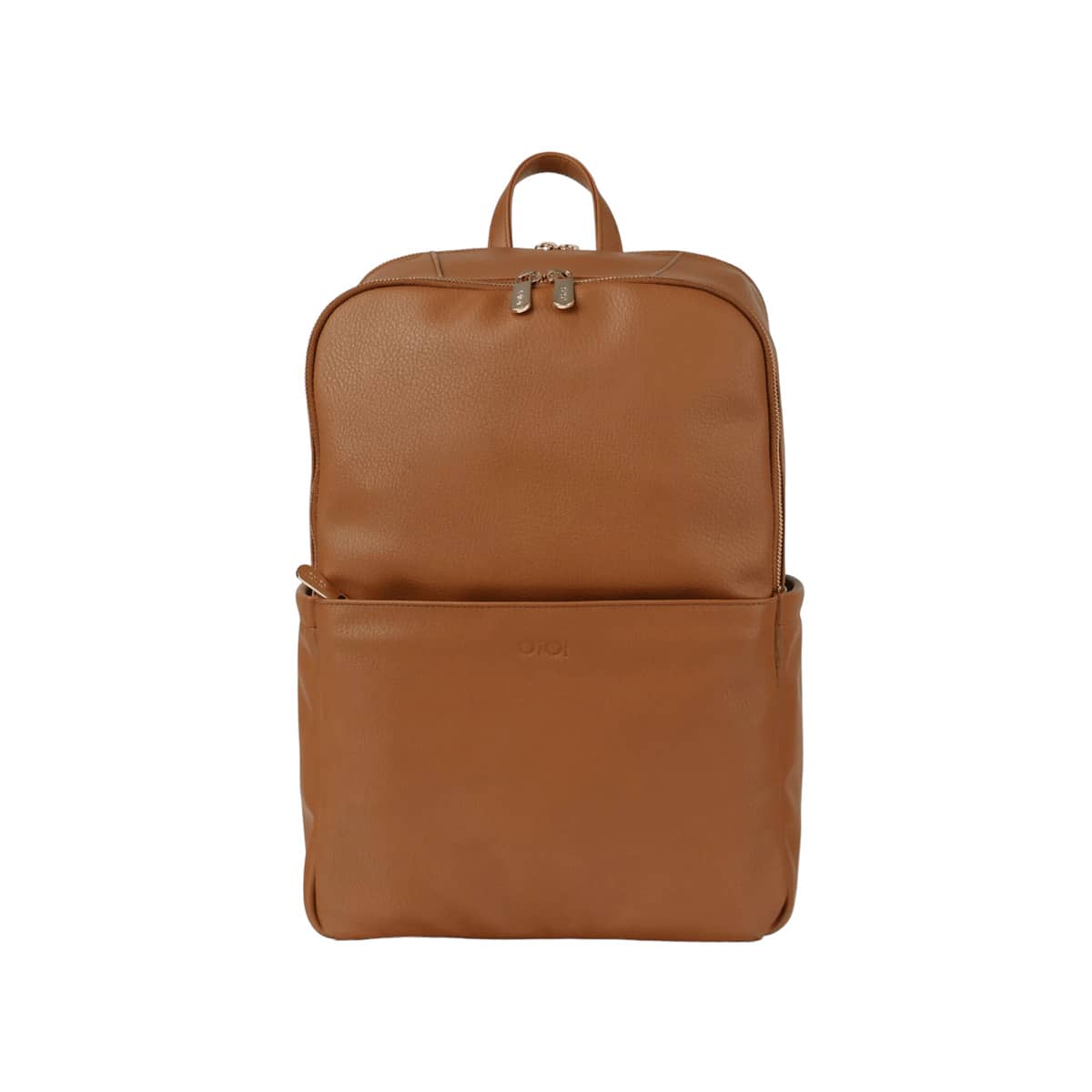 OiOi Faux Leather Multitasker Nappy Backpack - Chestnut