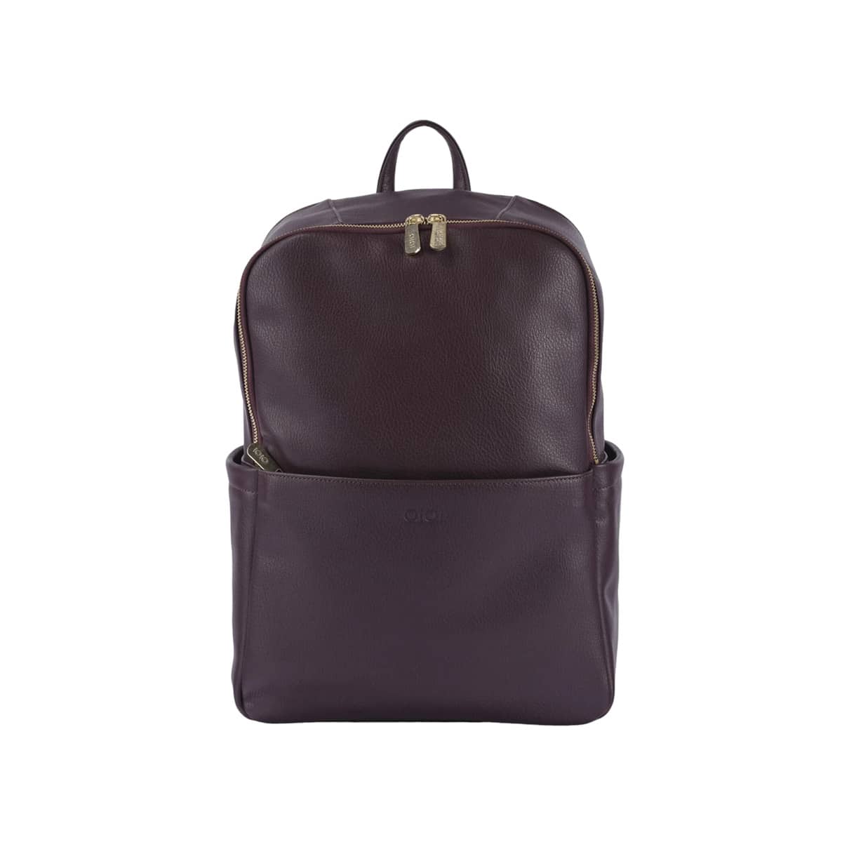 OiOi Faux Leather Multitasker Nappy Backpack - Mulberry