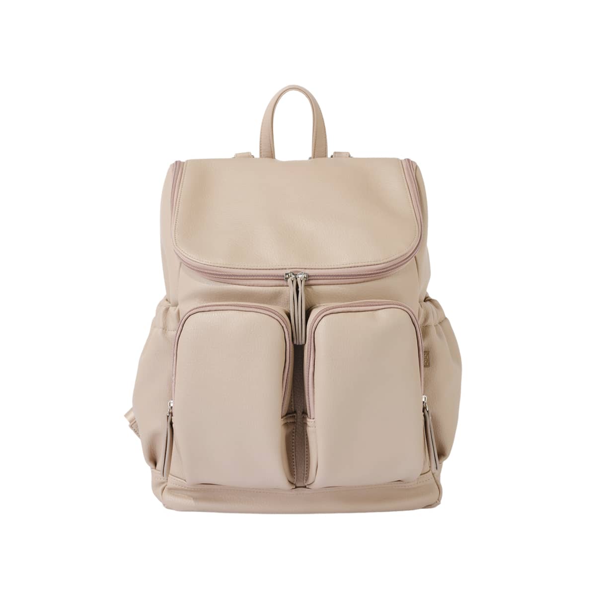 OiOi Faux Leather Nappy Backpack - Oat Dimple