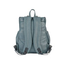 OiOi Faux Leather Nappy Backpack - Stone Blue