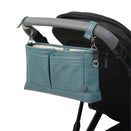 OiOi Faux Leather Stroller Organiser/Pram Caddy - Stone Blue