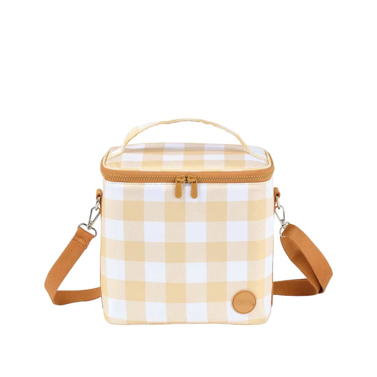 OiOi Midi Insulated Lunch Bag - Beige Gingham