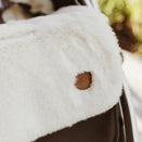 OiOi Reversible Cozy Fleece Pram Liner - Gingham Beige