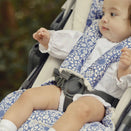 OiOi Reversible Pram Harness Cover Set - Moroccan Tile and Cozy Fleece