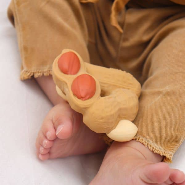 Oli & Carol Natural Rubber Teether - Paco the Peanut