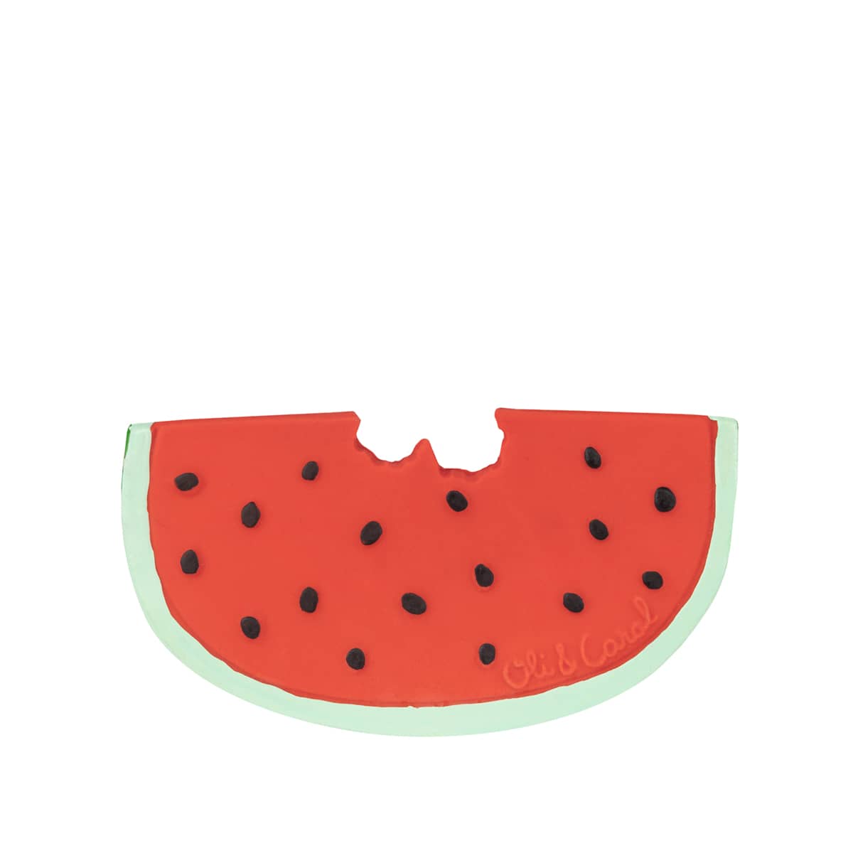 Oli & Carol Natural Rubber Teether - Wally the Watermelon