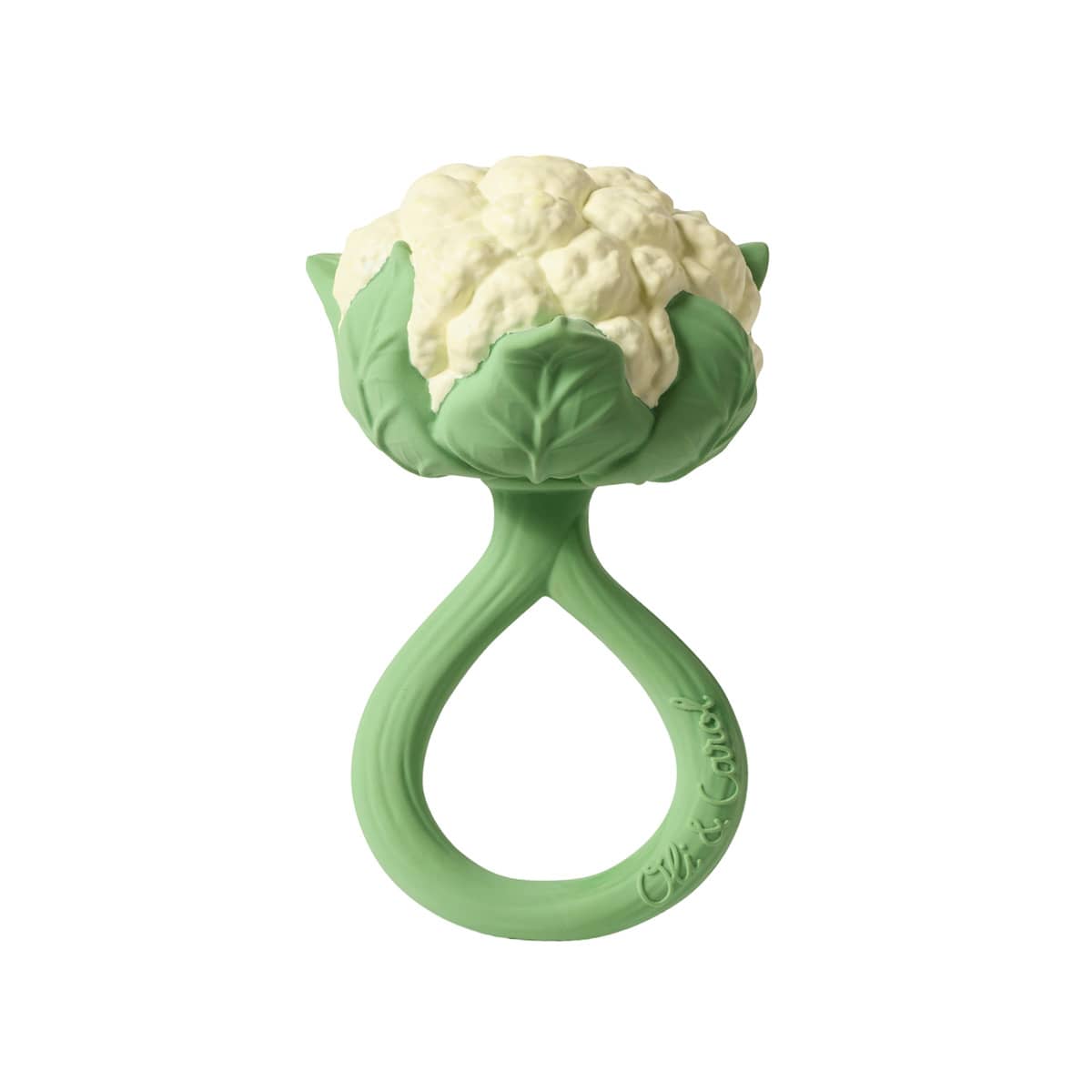 Oli & Carol 2 in 1 Rattle Toy and Teether - Cauliflower