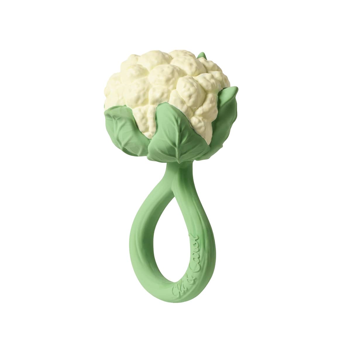 Oli & Carol 2 in 1 Rattle Toy and Teether - Cauliflower