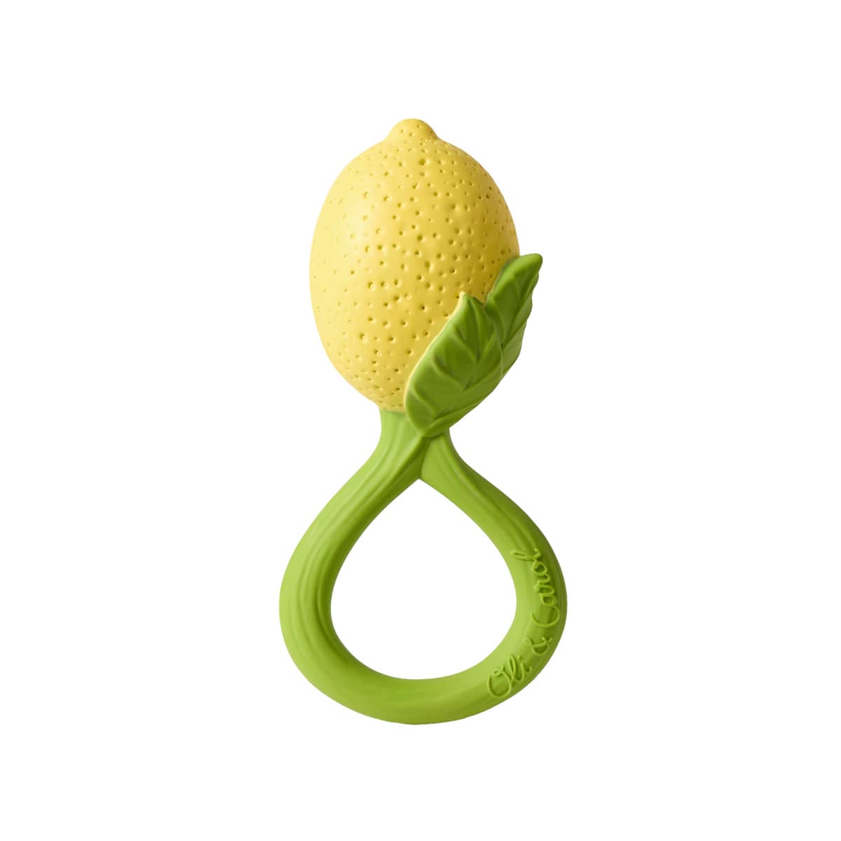 Oli & Carol 2 in 1 Rattle Toy and Teether - Lemon