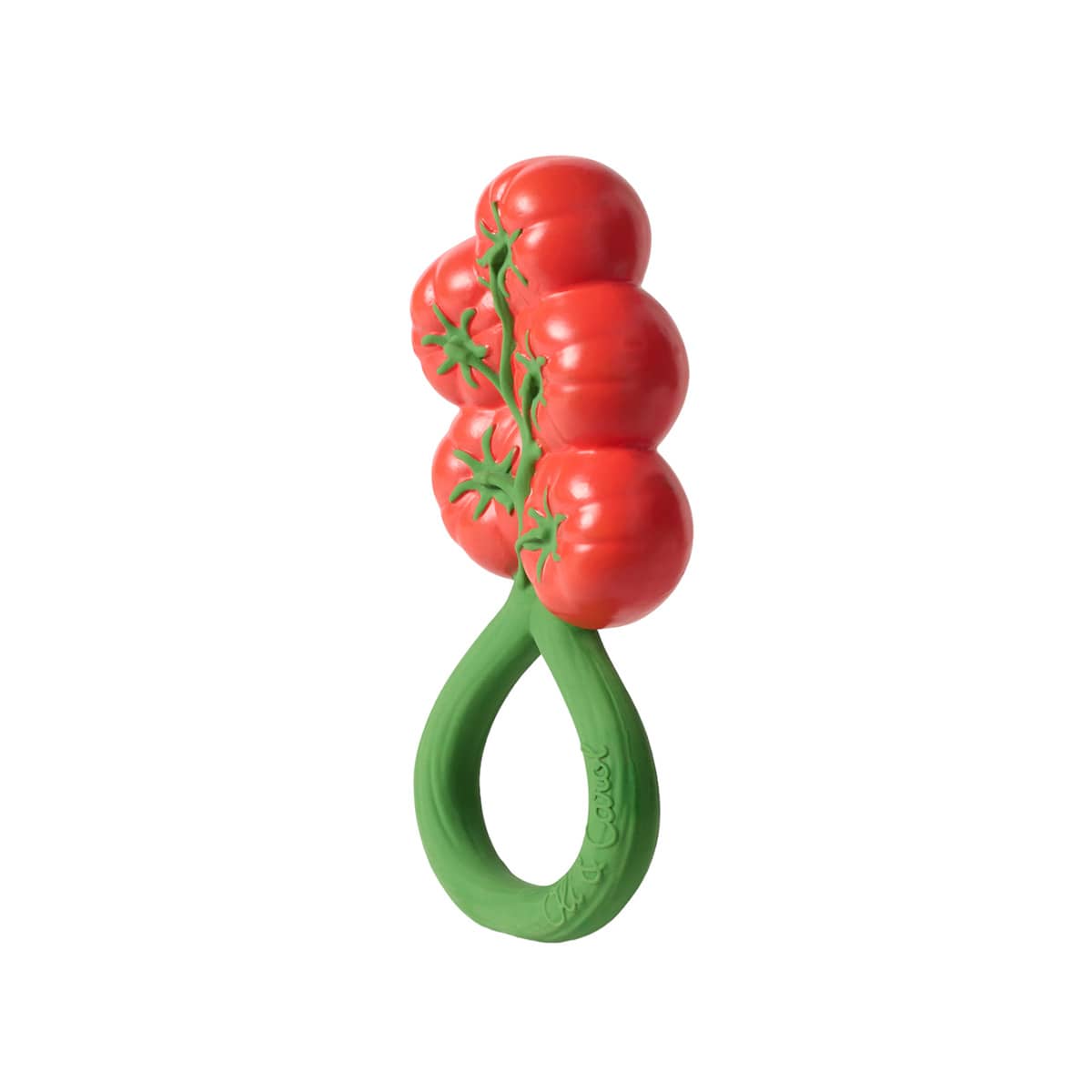Oli & Carol 2 in 1 Rattle Toy and Teether - Tomato