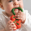 Oli & Carol 2 in 1 Rattle Toy and Teether - Tomato